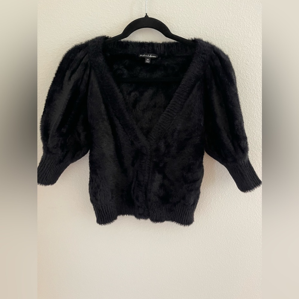 For Love & Lemons Black Cardigan short sleeve